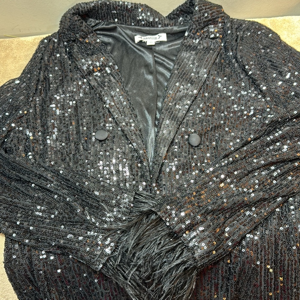 NANATTE OSTRICH FEATHER sequined jacket 😍 - Picture 5 of 10